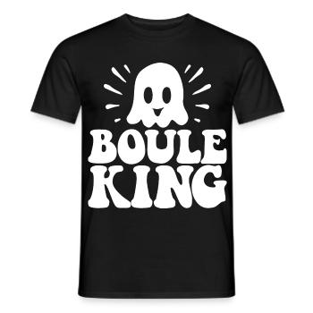 Boule King Queen Outfit for Boules Players - Men's T-Shirt - black - Front - AI Model Male 178 light (178cm)