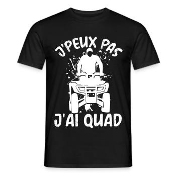 J'Peux Pas J'ai Quad - T-shirt homme - noir - Devant - AI Model Male 178 light (178cm)
