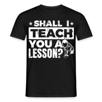 Billiard lesson - Men's T-Shirt - black - Front - AI Model Male 178 light (178cm)