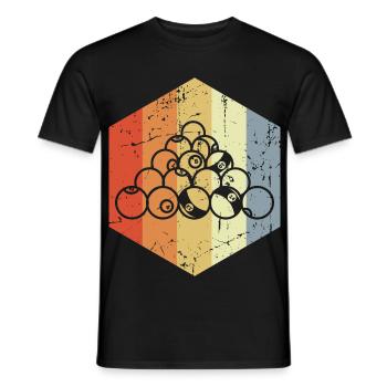 Vintage Billiards - Men's T-Shirt - black - Front - AI Model Male 178 light (178cm)