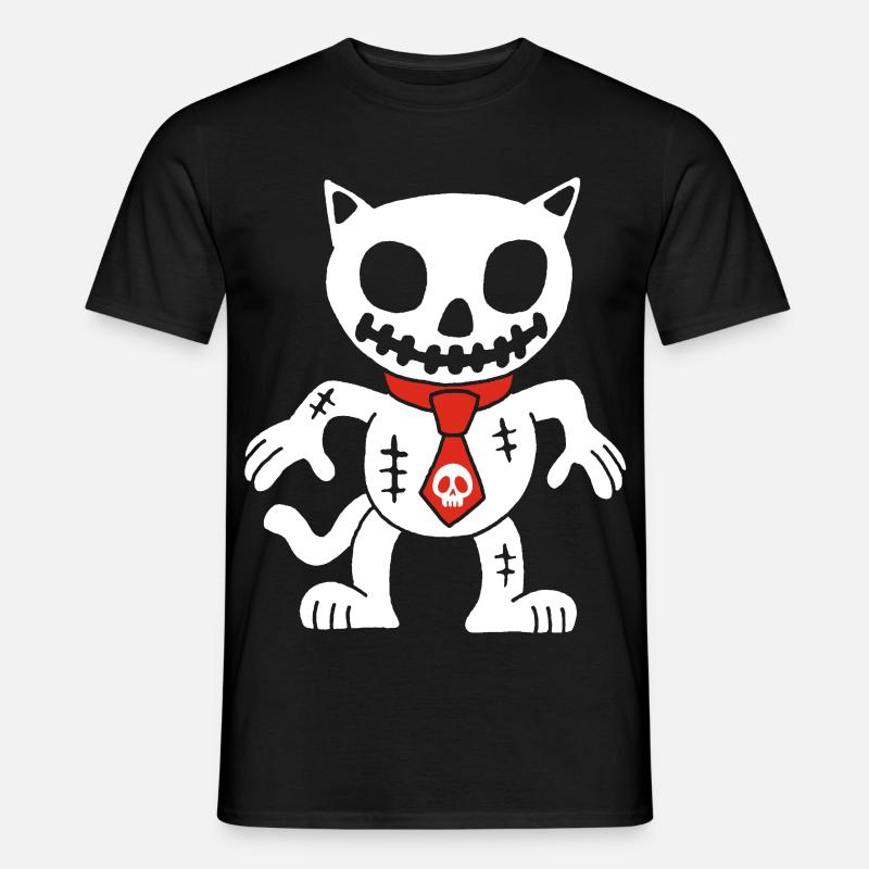 Weiße Katze Voodoo Puppe - Männer T-Shirt - Schwarz