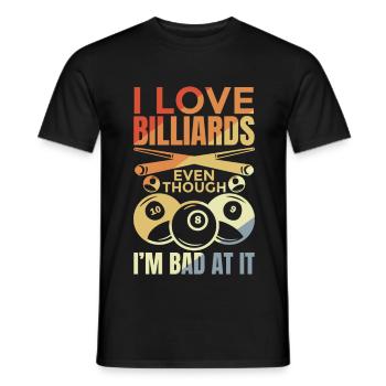 Lustiger Billard Witz - Männer T-Shirt - Schwarz - Vorne - AI Model Male 178 light (178cm)