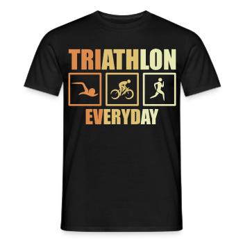 Fahrrad Triathlon Routine - Männer T-Shirt - Schwarz - Vorne - AI Model Male 178 light (178cm)