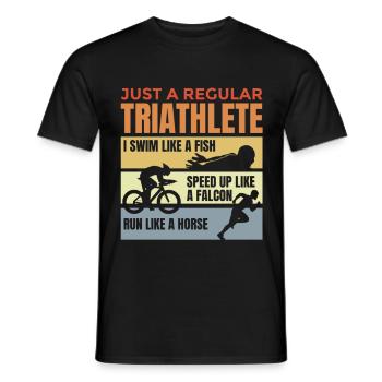 Schlechter Triathlet - Männer T-Shirt - Schwarz - Vorne - AI Model Male 178 light (178cm)