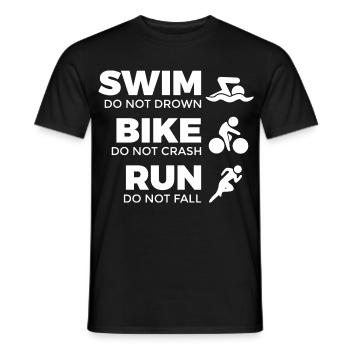 Motivation für Triathleten - Männer T-Shirt - Schwarz - Vorne - AI Model Male 178 light (178cm)