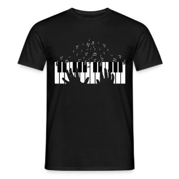 Touches de piano - T-shirt homme - noir - Devant - AI Model Male 178 light (178cm)