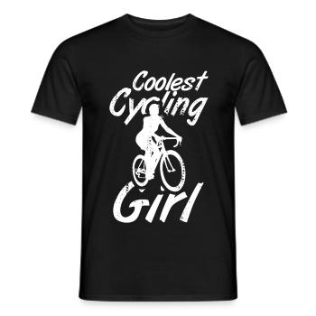 Fahrrad Mädchen - Männer T-Shirt - Schwarz - Vorne - AI Model Male 178 light (178cm)