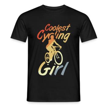 Coolste Radfahrerin - Männer T-Shirt - Schwarz - Vorne - AI Model Male 178 light (178cm)