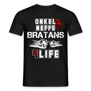 Onkel und Neffe Bratans fürs Leben Geschenk - Männer T-Shirt - Schwarz - Vorne - AI Model Male 178 light (178cm)