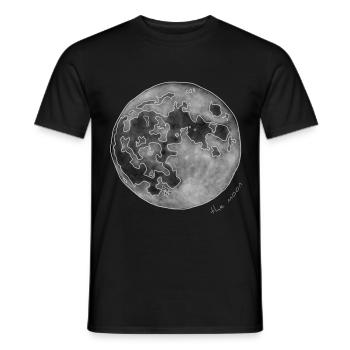 MOON - Men's T-Shirt - black - Front - AI Model Male 178 light (178cm)