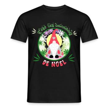 c'est les vacances de noël - T-shirt homme - noir - Devant - AI Model Male 178 light (178cm)