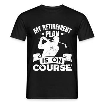 Golfspieler Ruhestand - Männer T-Shirt - Schwarz - Vorne - AI Model Male 178 light (178cm)