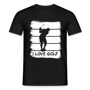 Ich liebe Golf - Männer T-Shirt - Schwarz - Vorne - AI Model Male 178 light (178cm)