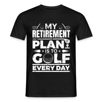 Retirement for golfers - Men's T-Shirt - black - Front - AI Model Male 178 light (178cm)