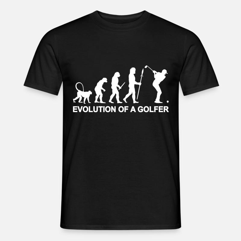Evolution of a golfer - Men's T-Shirt - black