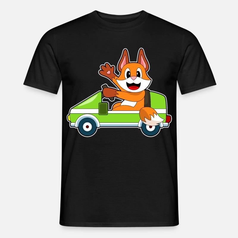 Fuchs Auto - Männer T-Shirt - Schwarz