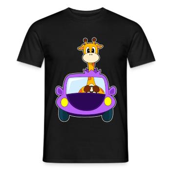Giraffe Car - Men's T-Shirt - black - Front - AI Model Male 178 light (178cm)