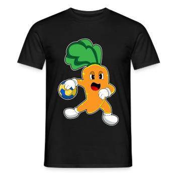 Karotte Handballspieler Handball - Männer T-Shirt - Schwarz - Vorne - AI Model Male 178 light (178cm)