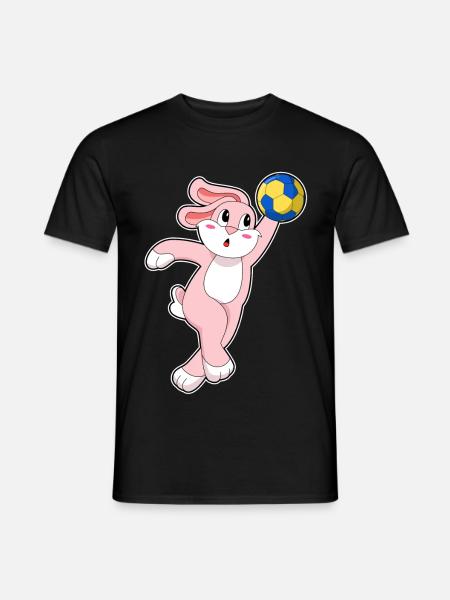 Rabbit Handball Player Handball - Men's T-Shirt - black