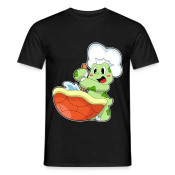 Cuisinière Tortue Cuisinière Cuisinière Cuisson - T-shirt homme - noir - Devant - AI Model Male 178 light (178cm)