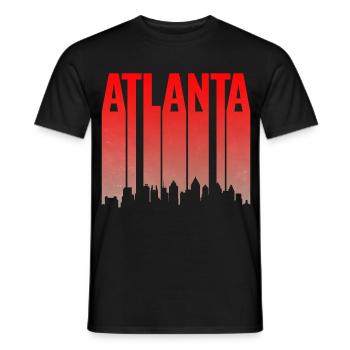 Atlanta Skyline Gradient - Men's T-Shirt - black - Front - AI Model Male 178 light (178cm)