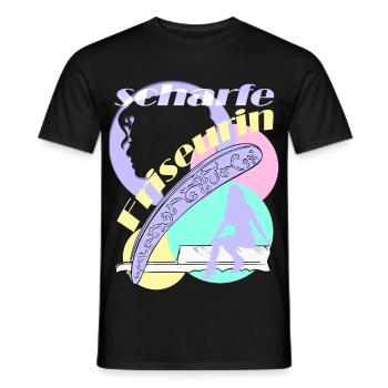 Hot Hairdresser Coiffeur Coiffeur Femme Chef Professions - T-shirt homme - noir - Devant - AI Model Male 178 light (178cm)