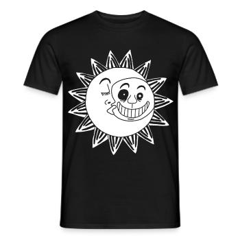 Rencontre de la lune et du soleil (blanc) - T-shirt homme - noir - Devant - AI Model Male 178 light (178cm)
