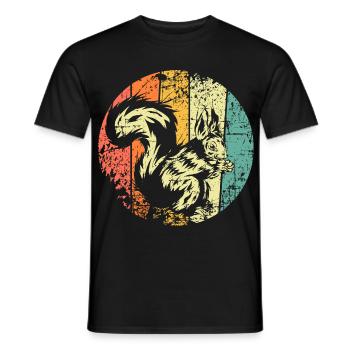 Vintage Squirrel - Men's T-Shirt - black - Front - AI Model Male 178 light (178cm)