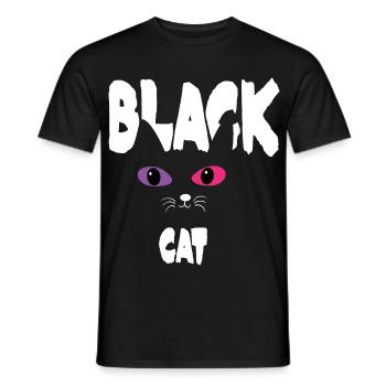 Schwarz Weiße Katze - Männer T-Shirt - Schwarz - Vorne - AI Model Male 178 light (178cm)