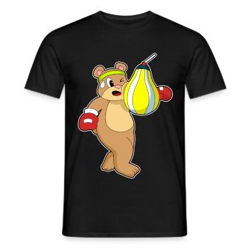 Bear Boxer Punching Bag Boxing - Men's T-Shirt - black - Front - AI Model Male 178 light (178cm)