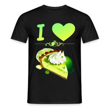 I Love Key Lime Pie - Men's T-Shirt - black - Front - AI Model Male 178 light (178cm)