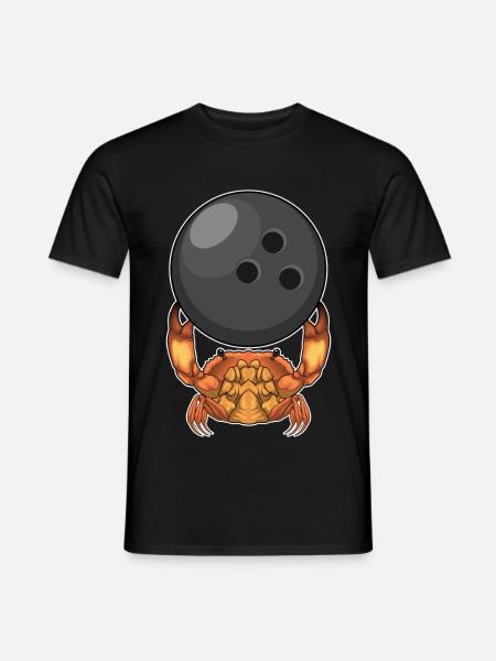 Krabbe Bowling Bowlingkugel - Männer T-Shirt - Schwarz