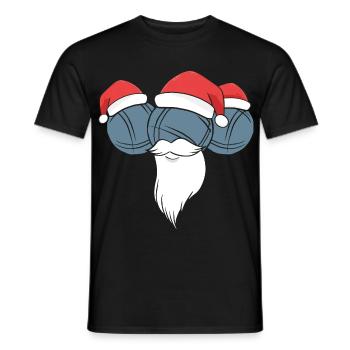 Boule Santa Tenue de pétanque pour Bouler pour boules - T-shirt homme - noir - Devant - AI Model Male 178 light (178cm)