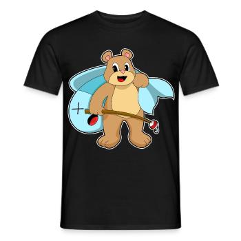 Pêche au poisson Bear Angler - T-shirt homme - noir - Devant - AI Model Male 178 light (178cm)
