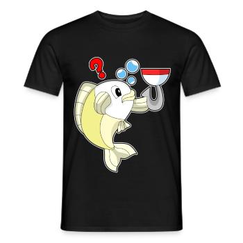 Pêcheur pêcheur à l’hameçon - T-shirt homme - noir - Devant - AI Model Male 178 light (178cm)
