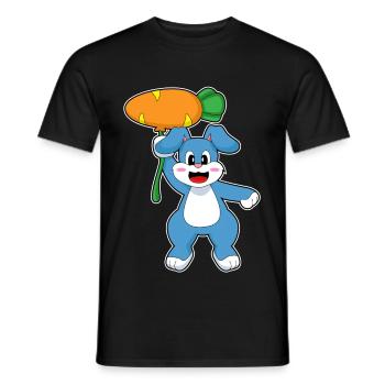 Ballon Lapin - T-shirt homme - noir - Devant - AI Model Male 178 light (178cm)