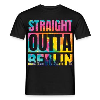 Directement de Berlin - T-shirt homme - noir - Devant - AI Model Male 178 light (178cm)