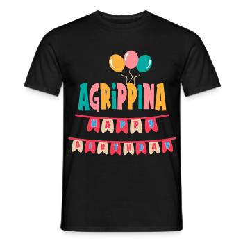 Agrippina t-shirt joyeux anniversaire joyeux anniversaire - T-shirt homme - noir - Devant - AI Model Male 178 light (178cm)