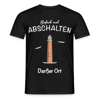 Darßer Ort, Ostseeküste, Fischland- Darß- Zingst - Männer T-Shirt - Schwarz - Vorne - AI Model Male 178 light (178cm)