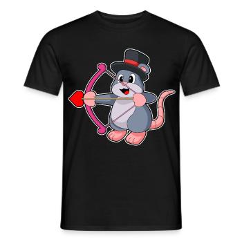 Mariage avec le grand chapeau de marié souris - T-shirt homme - noir - Devant - AI Model Male 178 light (178cm)