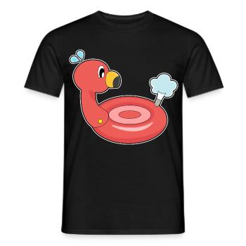 Flamingo Air Mattress - Men's T-Shirt - black - Front - AI Model Male 178 light (178cm)