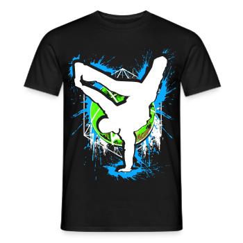 Breakdance - Breakdancer - Breakdancing - BBoy - Männer T-Shirt - Schwarz - Vorne - AI Model Male 178 light (178cm)