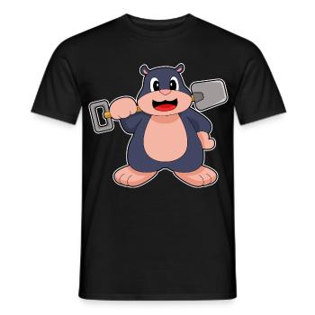 Mole Miner Shovel Mining - Men's T-Shirt - black - Front - AI Model Male 178 light (178cm)