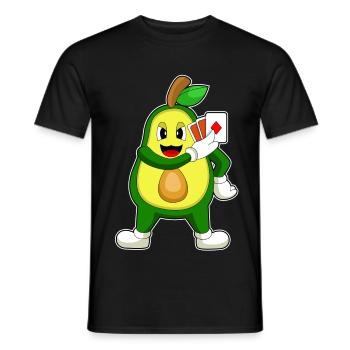 Avocado Poker Pokerkarten - Männer T-Shirt - Schwarz - Vorne - AI Model Male 178 light (178cm)