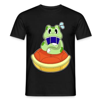 Schildkröte Poker Pokerkarten - Männer T-Shirt - Schwarz - Vorne - AI Model Male 178 light (178cm)