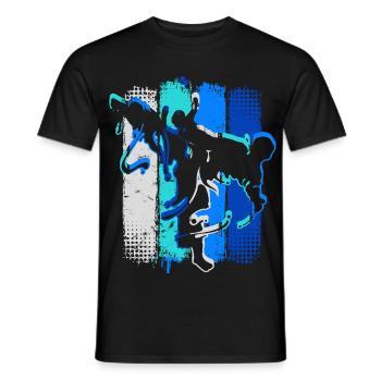 Retro Karate - Kickboxer - Fightclub Kampfsport - Männer T-Shirt - Schwarz - Vorne - AI Model Male 178 light (178cm)