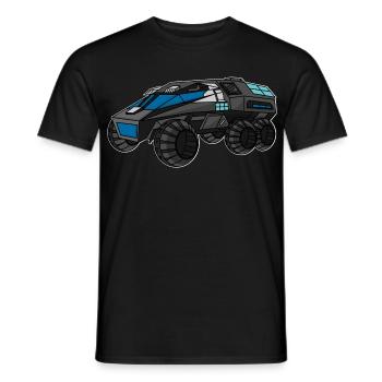 Mars Rover, Space Car, Space Car - Men's T-Shirt - black - Front - AI Model Male 178 light (178cm)