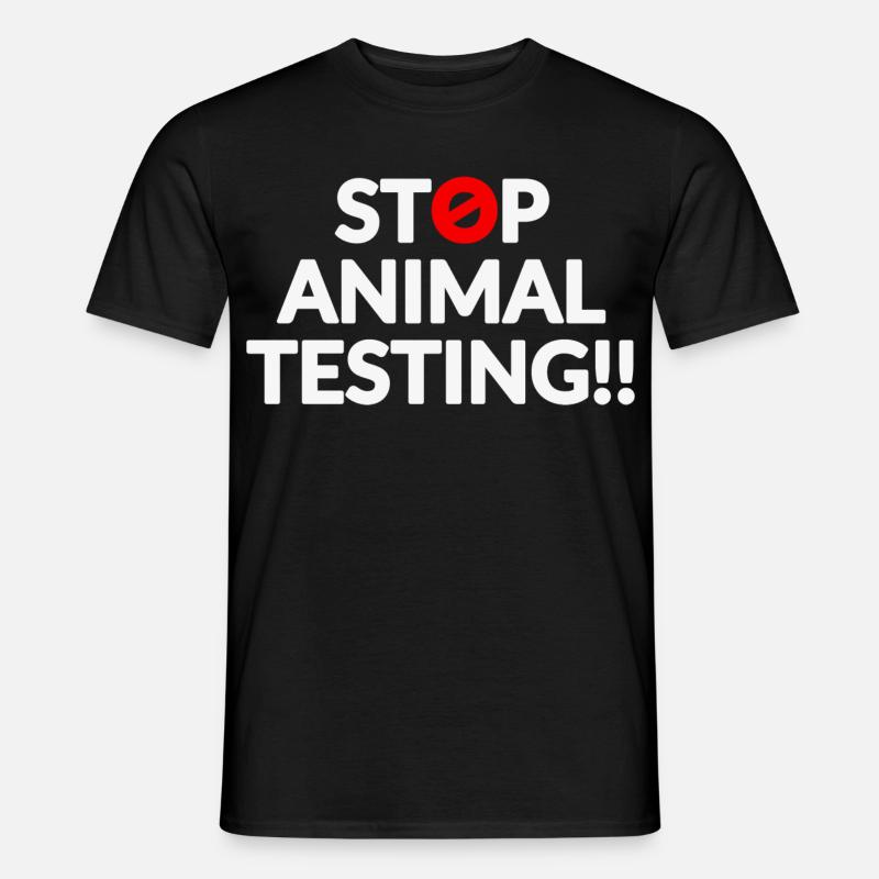 Stop Animal Testing - Männer T-Shirt - Schwarz