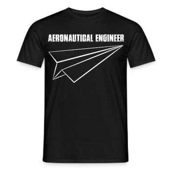 Aeronautical Engineer Paper Airplane - Männer T-Shirt - Schwarz - Vorne - AI Model Male 178 light (178cm)