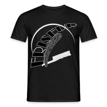 Friseur Rasiermesser Salon - Männer T-Shirt - Schwarz - Vorne - AI Model Male 178 light (178cm)